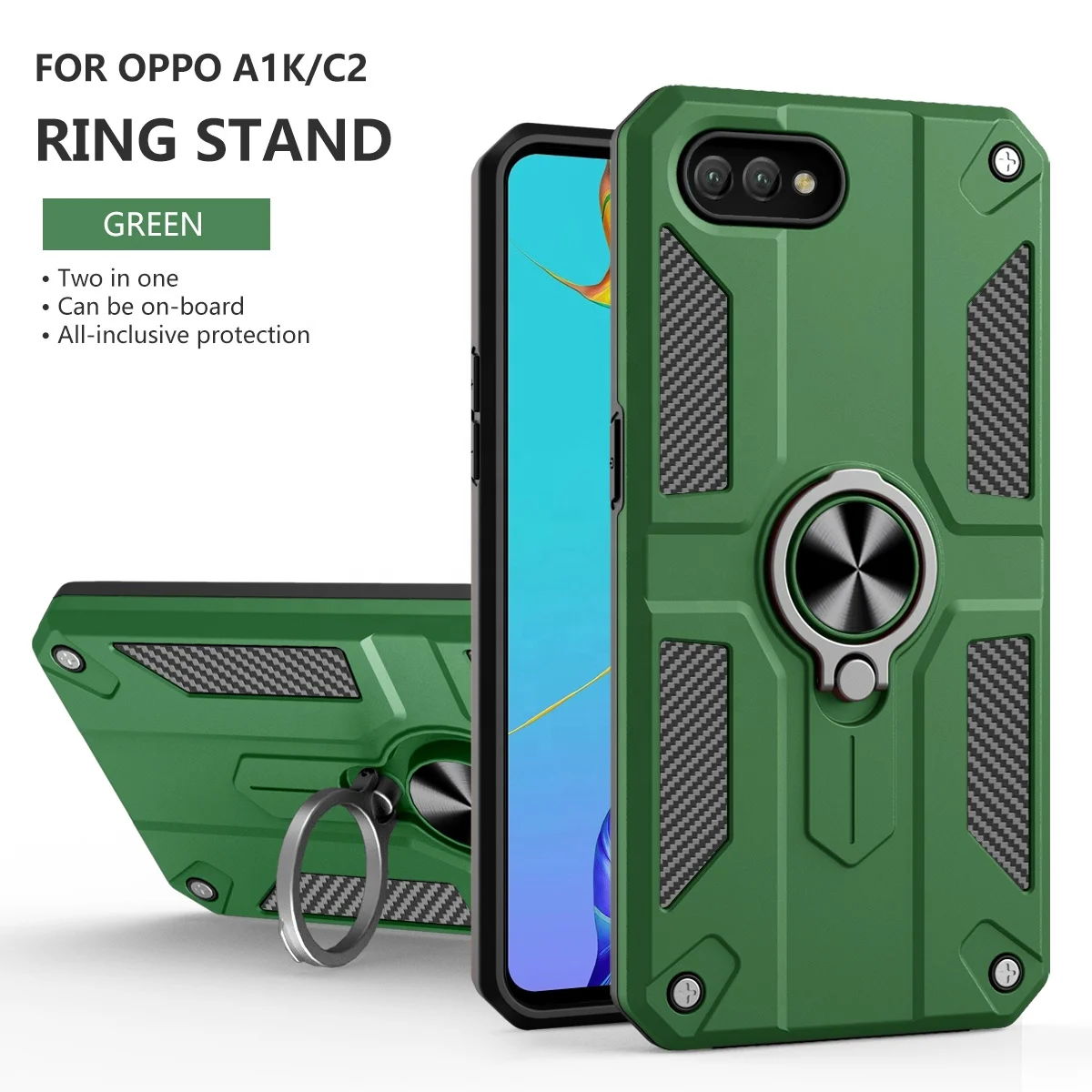 Military grade drop test heavy protection against impact protection fall ring bracket mobile phone case For OPPO series