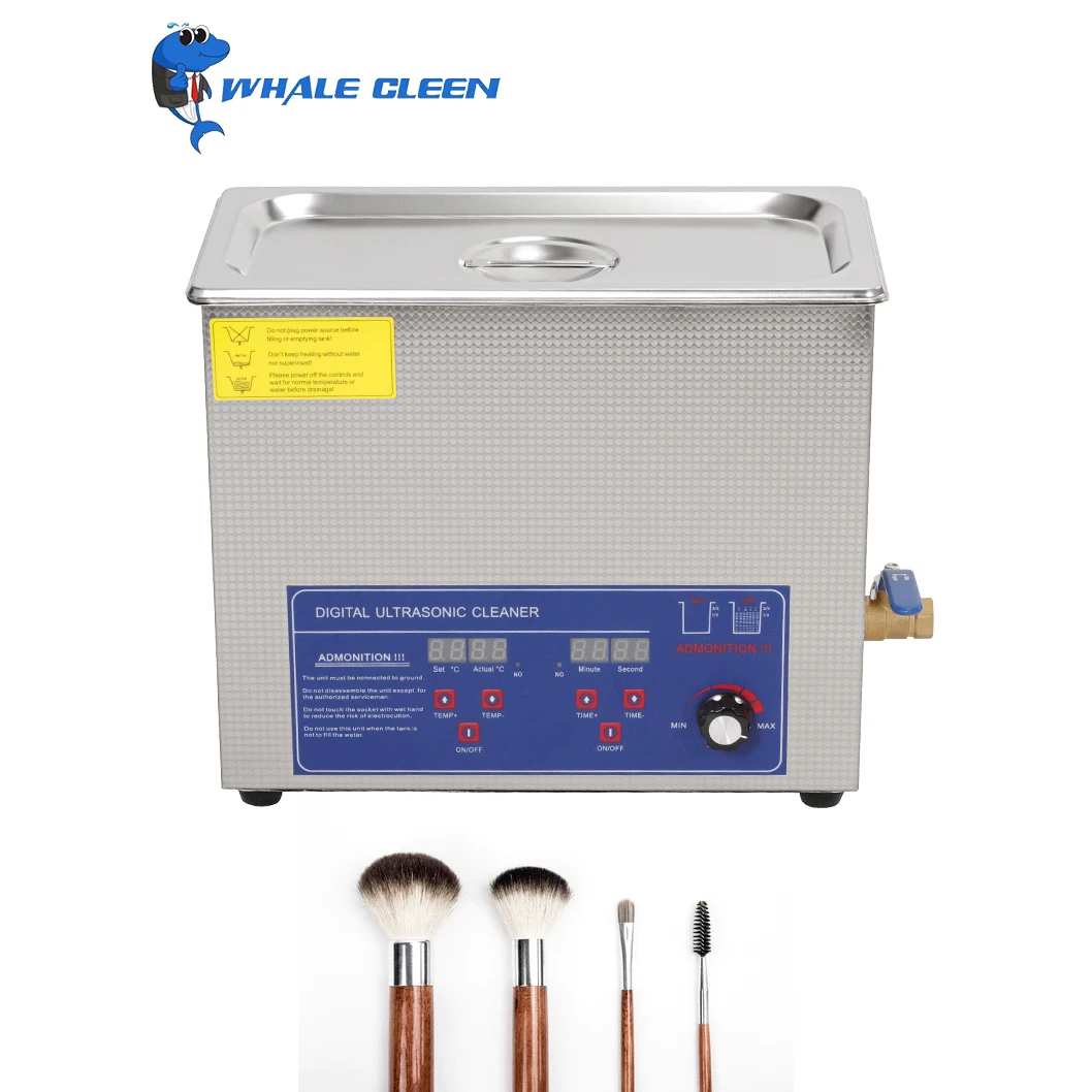 Blue Whale 3.2L Digital Ultrasonic Bath for Cosmetic Brush with Ultrasonic Power 0-120W Adjustable