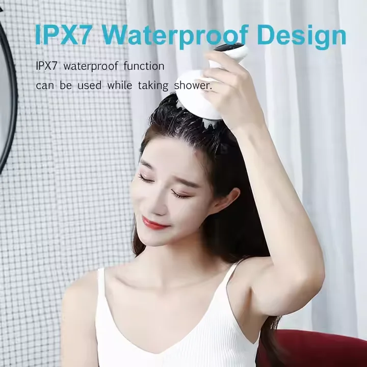 Anti Hair Loss Waterproof Smart Heads Massage Machine Hair Electric Vibrating Scalp Head Massager