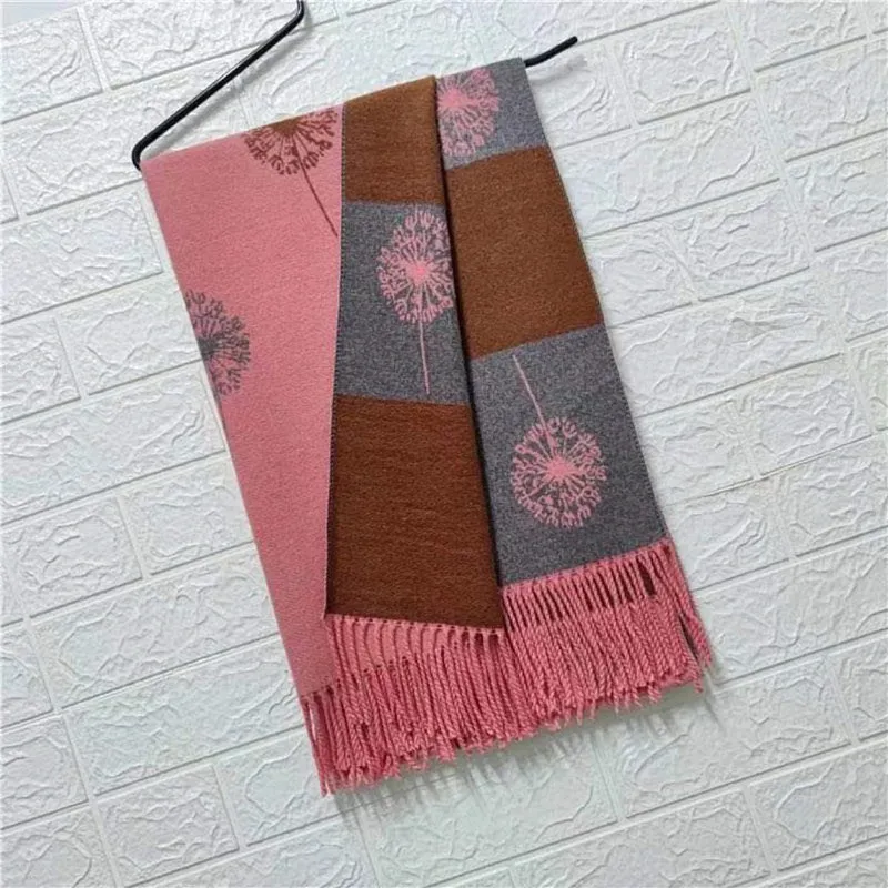 Производитель фабрики двухсторонний роскошный женский осенне-зимний шарф из пашмины с кисточками жаккардовый кашемировый