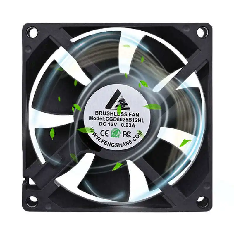 High Airflow 80mm Bldc Cooler Fan 8025 80x80x25mm 5v 12v Ip68 Waterproof Brushless Fan 4 3 2 Pins 80mm Axial Cooling Fan