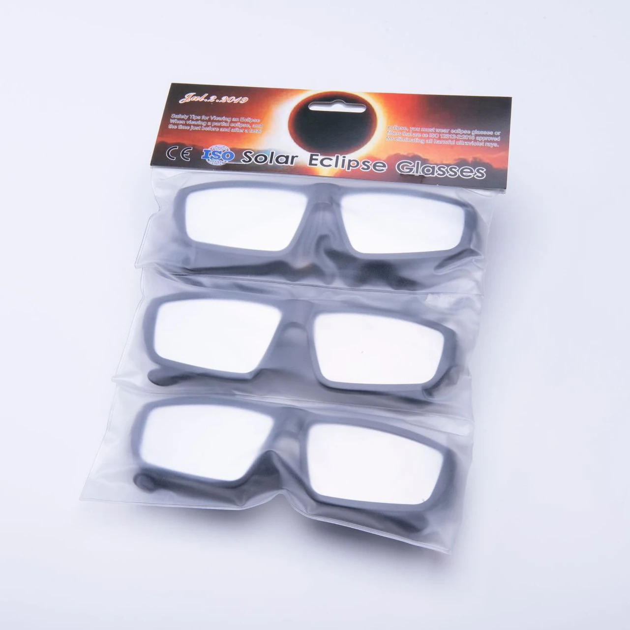 2024 wholesale solar viewing eclipse glasses ce iso certified plastic solar eclipse glasses