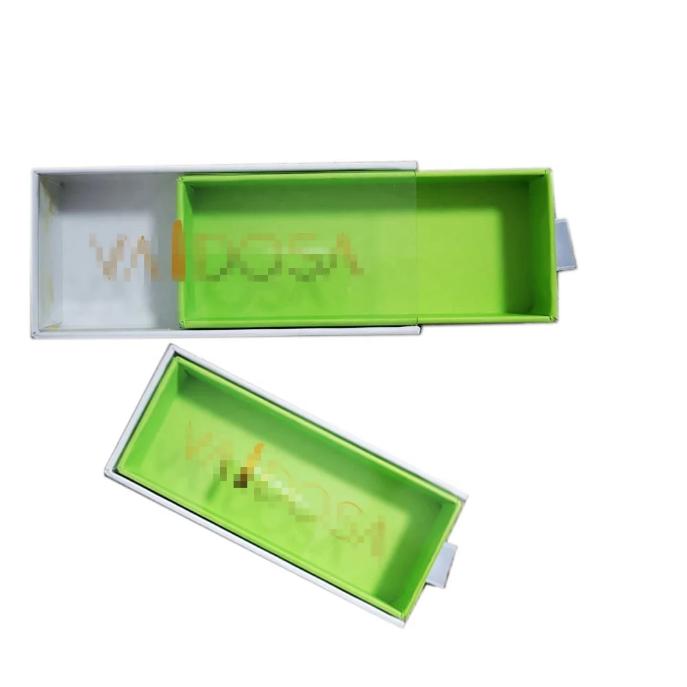 Private Label Custom Empty Drawer Eyelash Packaging Storage Box Case  with Clear Cover
