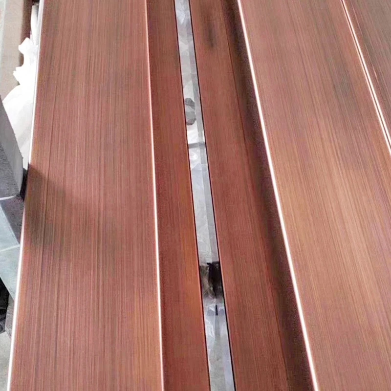 Metal Tile Trim Colorful 304 Decorative U Shape Stainless Steel Ceiling Trim  For Home Wall Decoration