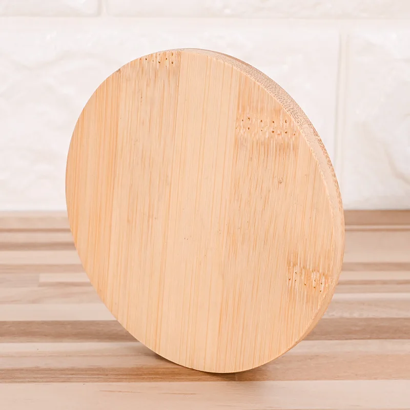 
Acacia wood cup lid scented candle bamboo cup lid storage jar glass bottle bamboo wood lid size can be customized 
