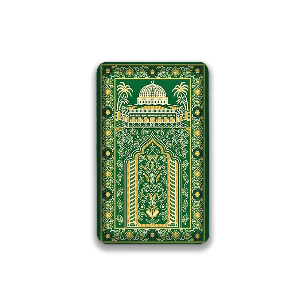 Mosque memory foam embossed Muslim prayer kneel mat rug