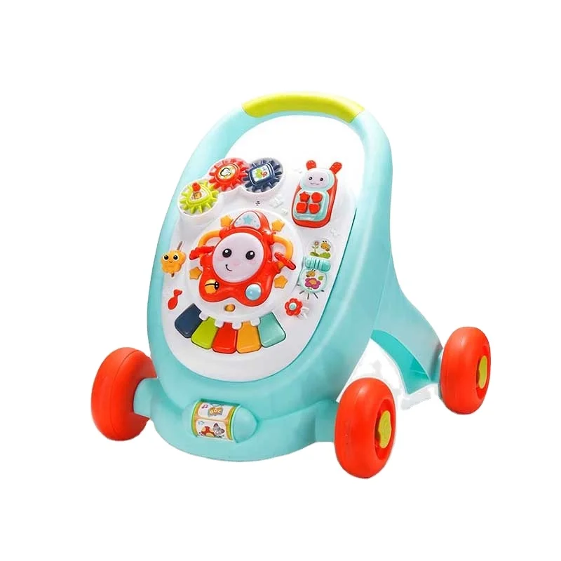 Новинка 2022 музыкальная настольная Тележка для игр обучающая машинка Игрушечная детская прогулочная коляска