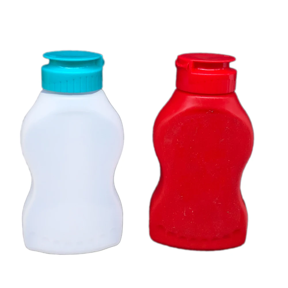 200ml plastic sauce honey bottle with spout nozzle flip top lid  squeeze bottle plastic ketchup bottle