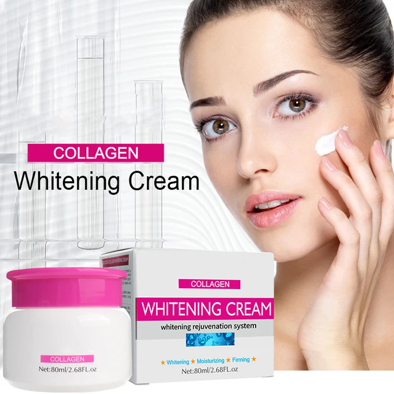 80ml Collage Whitening Cream Face Care Natural Brighten Deep Nourishing Lasting Moisturizing Face Whitening Cream