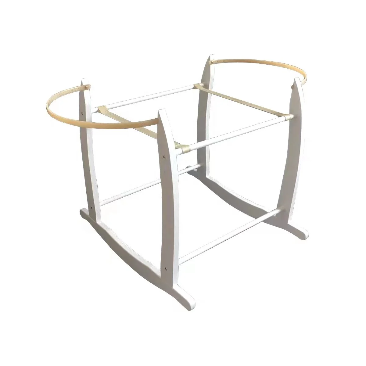 Customized Accepted OEM ODM Newborn Baby Bassinet Moses Wooden Rocking Basket Stand