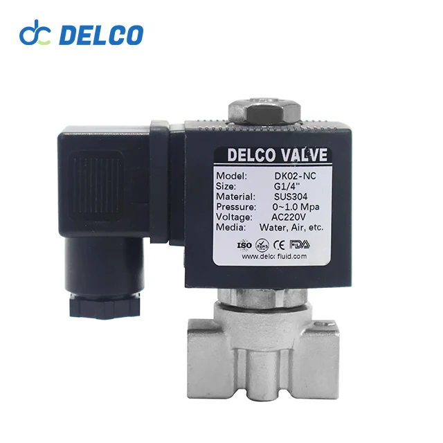 DELCO 24VAC 304 электромагнитный клапан прямого действия из нержавеющей стали