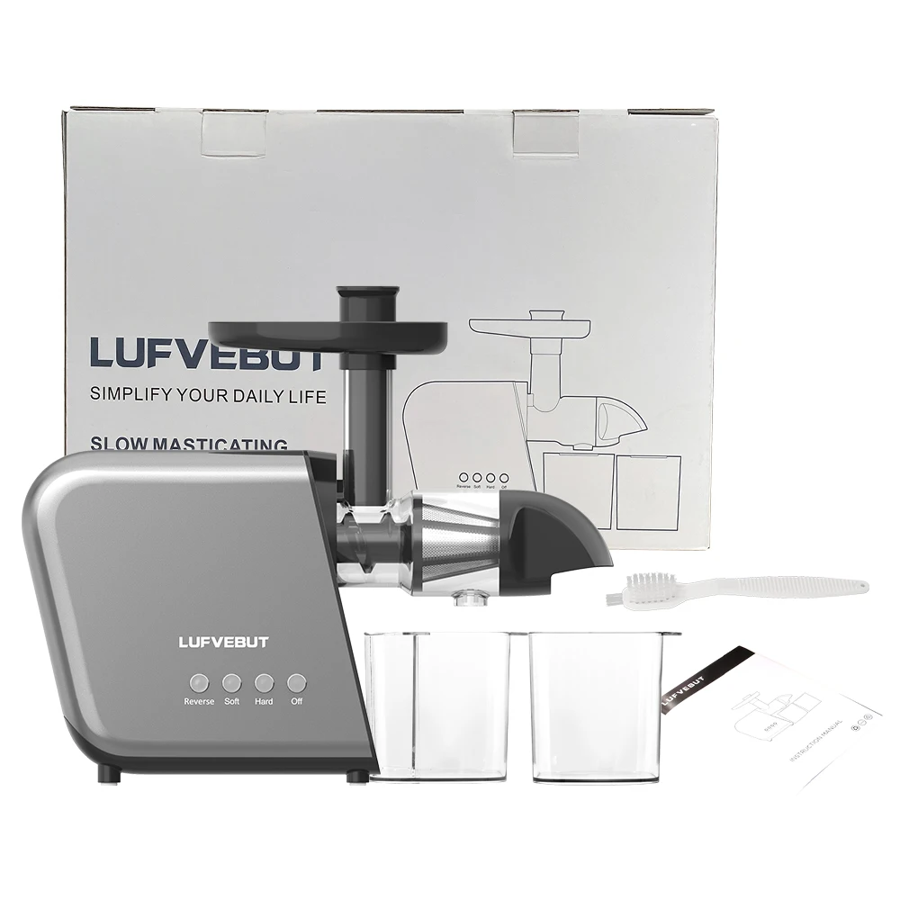 LUFVEBUT Factory cold press masticating slow juicer 100% pure juice press juicer machine electric juicer extractor