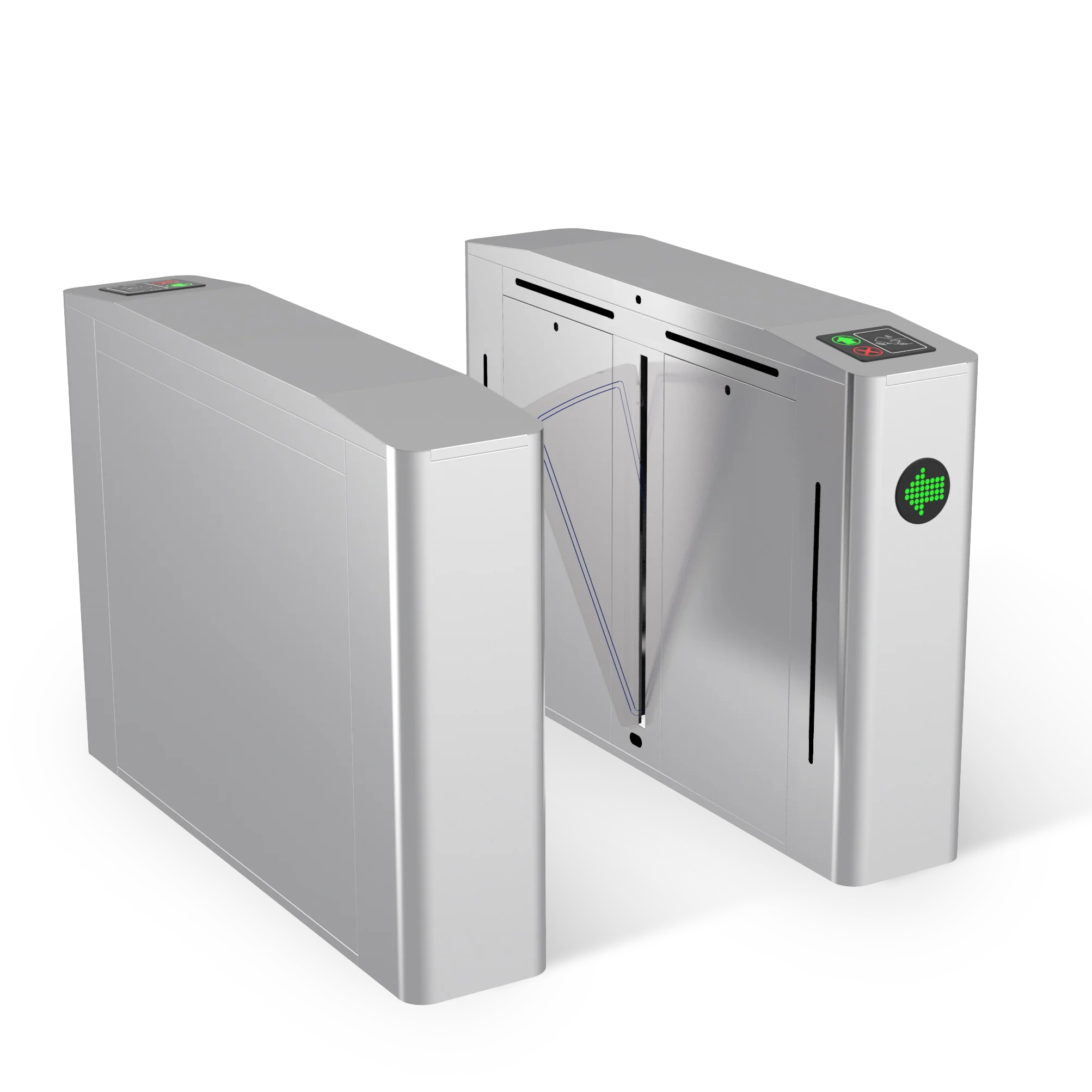 Biometric Access Control Flap Turnstile Stadium Entry Flap Barrier for School Hotel