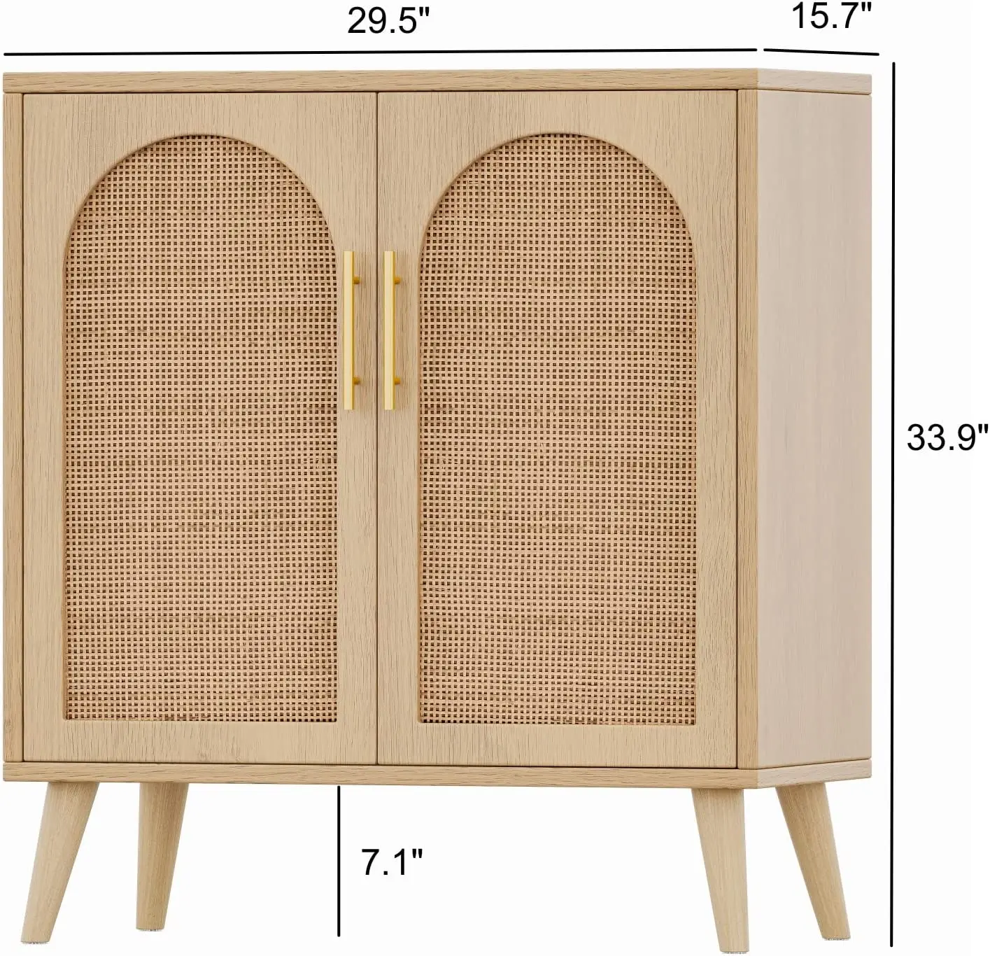 Accent Bathroom Floor Cabinet Modern Sideboard Buffet Cabinet living room cabinet with Rattan doors