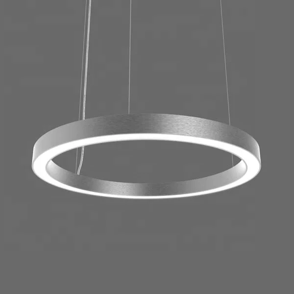 China circular pendent lamp indoor ring direct and indirect light.... suspended ring light with custom shapes