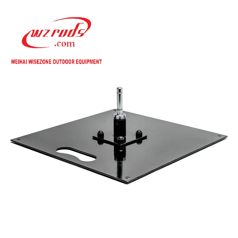 Weihai WZRODS Euro Quality Ball Bearing Metal Square Heavy Wind Street Mobile Stand Base Free Standing For Flag Pole Display