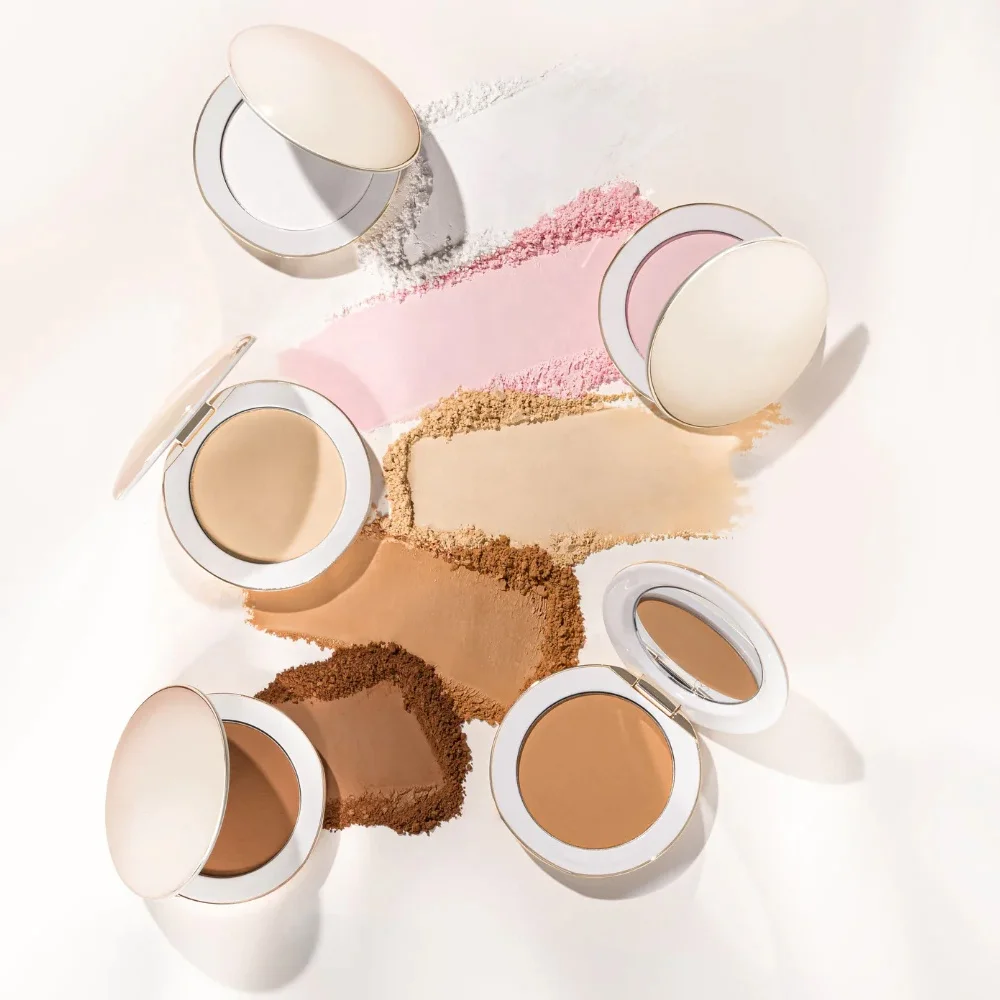 High Quality Face Make Up Foundation Setting Pressed Powder Private Label Talc Free Wholesale Vegan Pink Matte Setting Powder