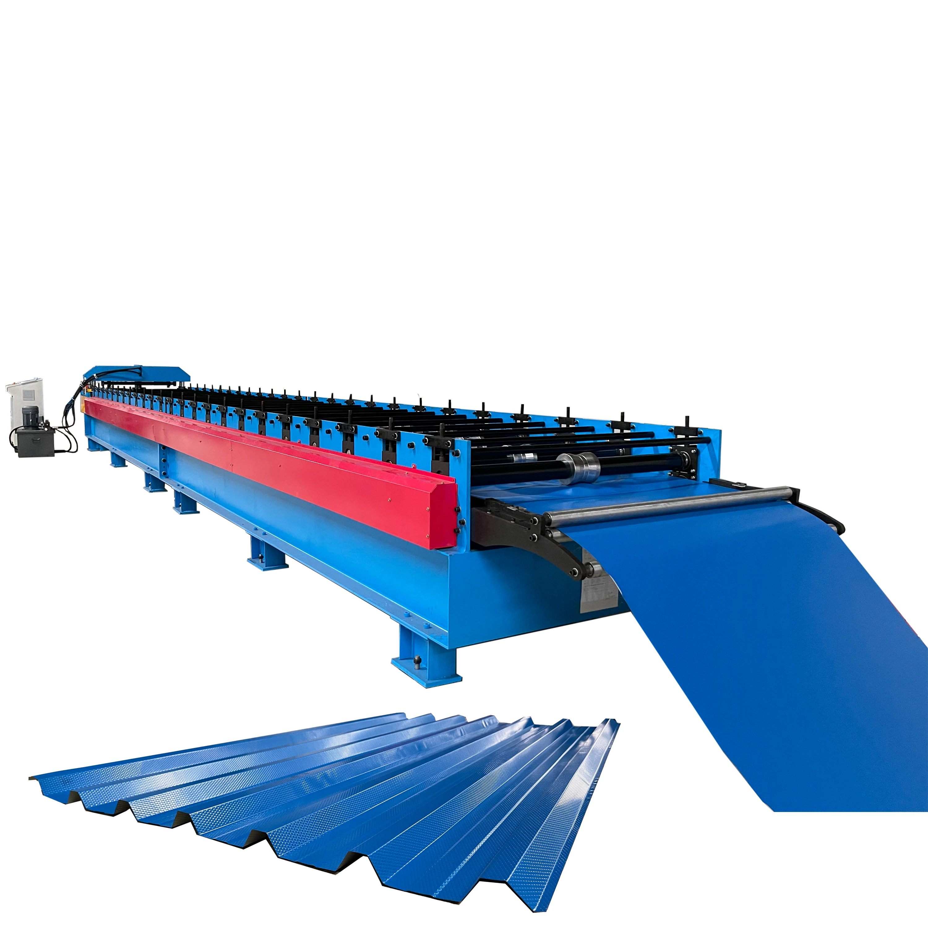 Customized Trapezoidal Metal Tile Roll Forming Machine 7 R