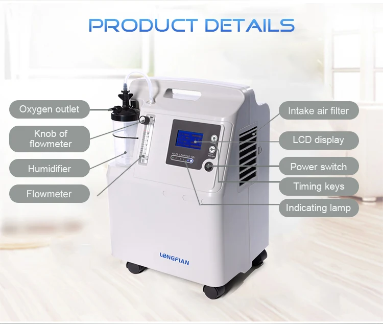 Factory price homecare oxygen concentrator with nebulizer