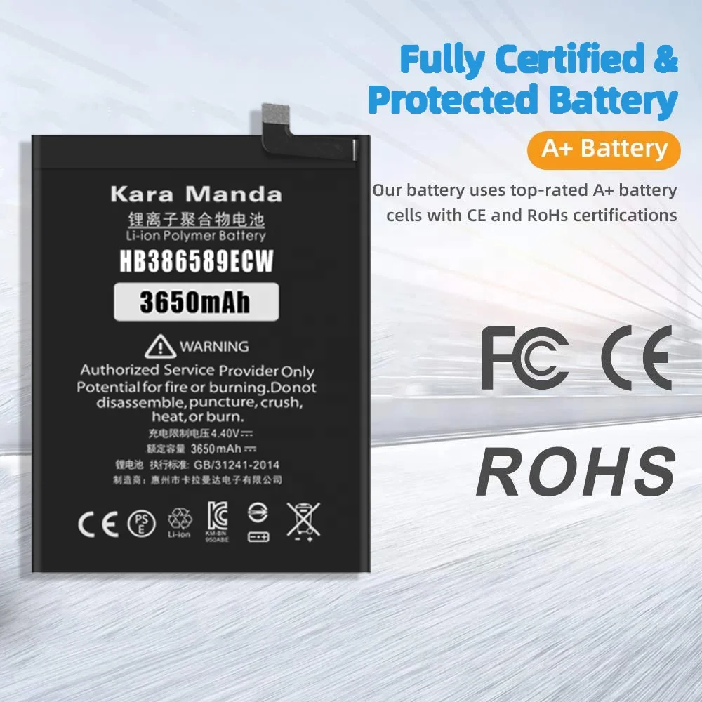 Wholesale Custom Cell Phone li-Polymer Battery HB386589ECW Battery Replacement for Huawei Battery Nova3/Nova4/ P10Plus/ Honor8X