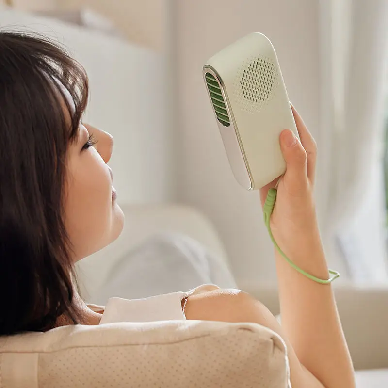 Custom Rechargeable Portable Mini Air Conditioner Ice Fan Outdoor Personal Fan Cold Compress Hand Held Neck Hanging Table Fan