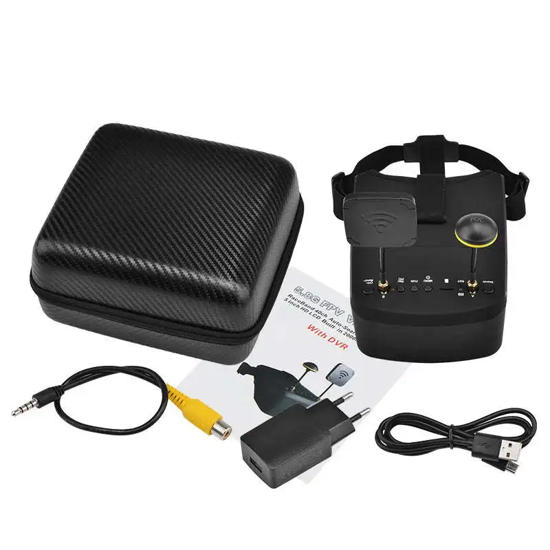 LS-800D FPV Glasses 5.8G 40CH 5inch 4.3inch HD DVR Video Headset Kit for RC Racing Drone Quadcopter Multi-copter Transmission