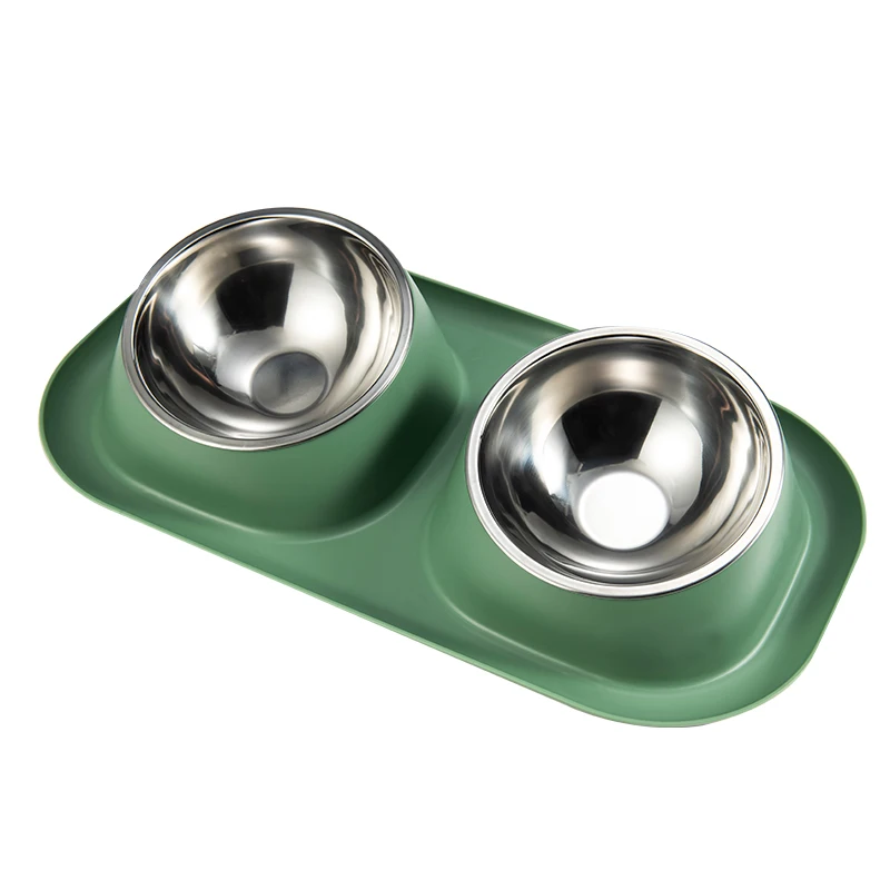 plates and bowls set Plastic Lightweight Food Water Dish Double Feeding Bowls Pet Feeder for Cats and Dogs plates and bowls set