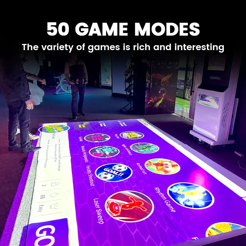 50 Game Multi Players All-in-one Interactive Floor Projection System for Playground