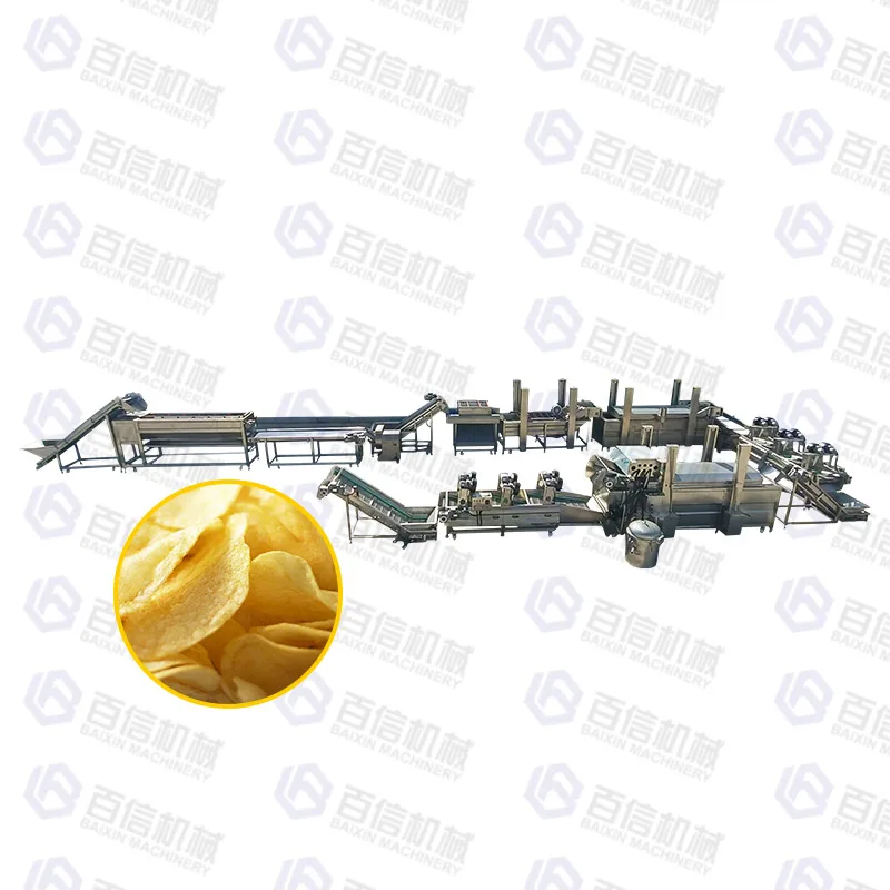 Potato Fries Chips Manufacturing Technology Production Line Small Scale Pringles Potato Chips Making Machine