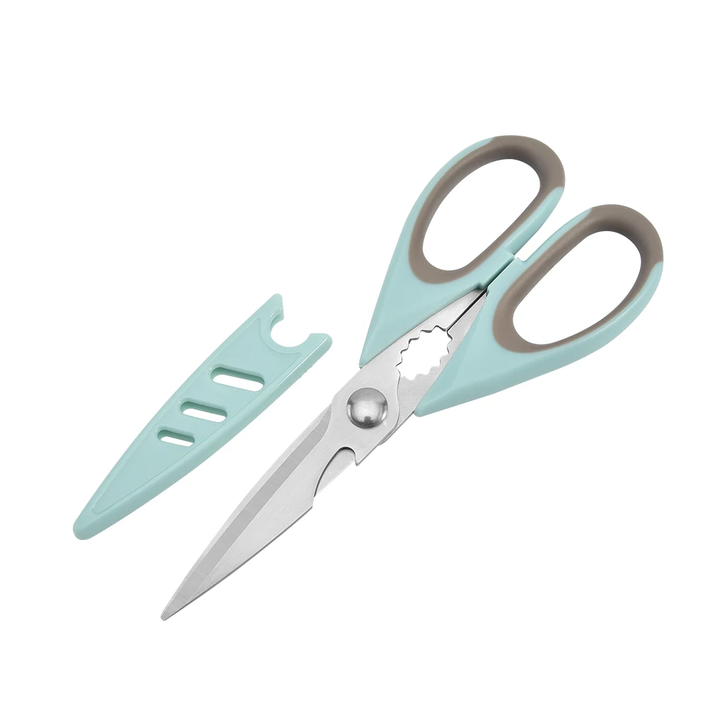 High Quality Stainless Steel Multi-Function Kitchen Shears for Home Kitchen Usage with Blade Shell Cover for Cutting