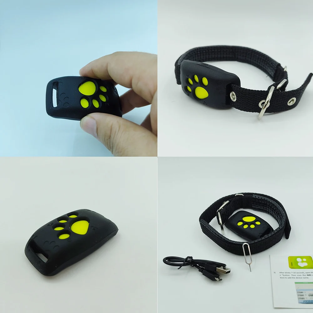 Pet GPS Tracker Dog Cat Collar Water-Resistant Anti-Lost Device USB Charging Smart Finder Locator with Callback Function