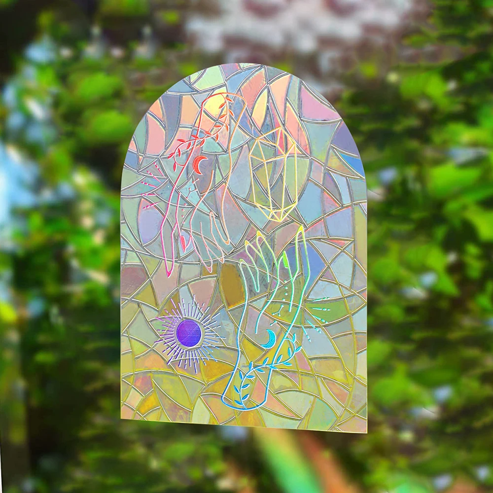 Виниловые радужные наклейки на окна стеклянная наклейка ПВХ «Ловец Солнца» Зеркальная Наклейка «сделай сам» окно автомобиля