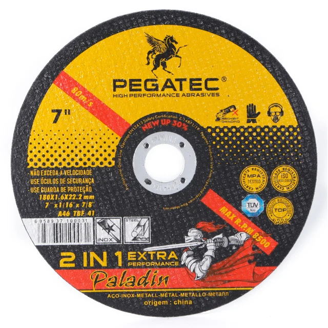 PEGATEC 180X1.6X22MM Cutting Disc for metal stainless steel cutting disc  in EN12413