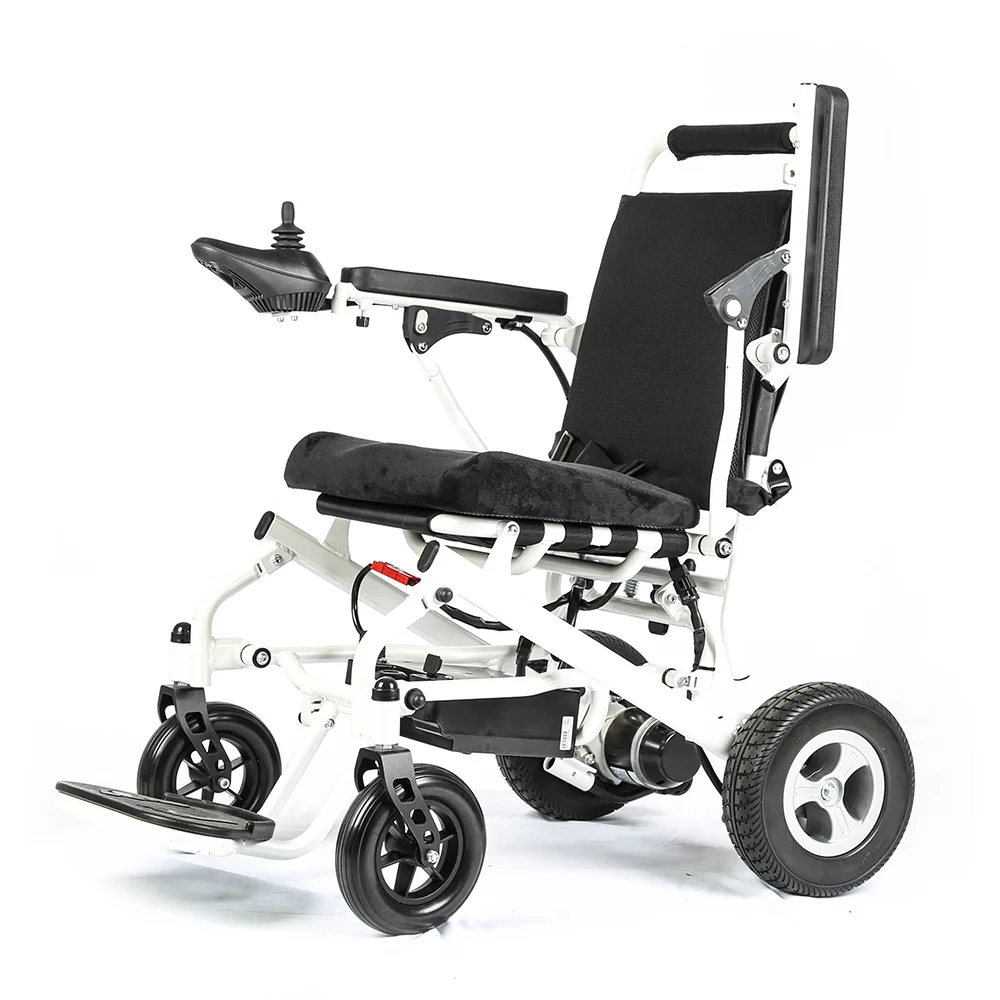 2022 Portable Easy Folding Aluminium Alloy Electric Wheelchair 360W Motorized Power Wheelchair For Disabled Patient