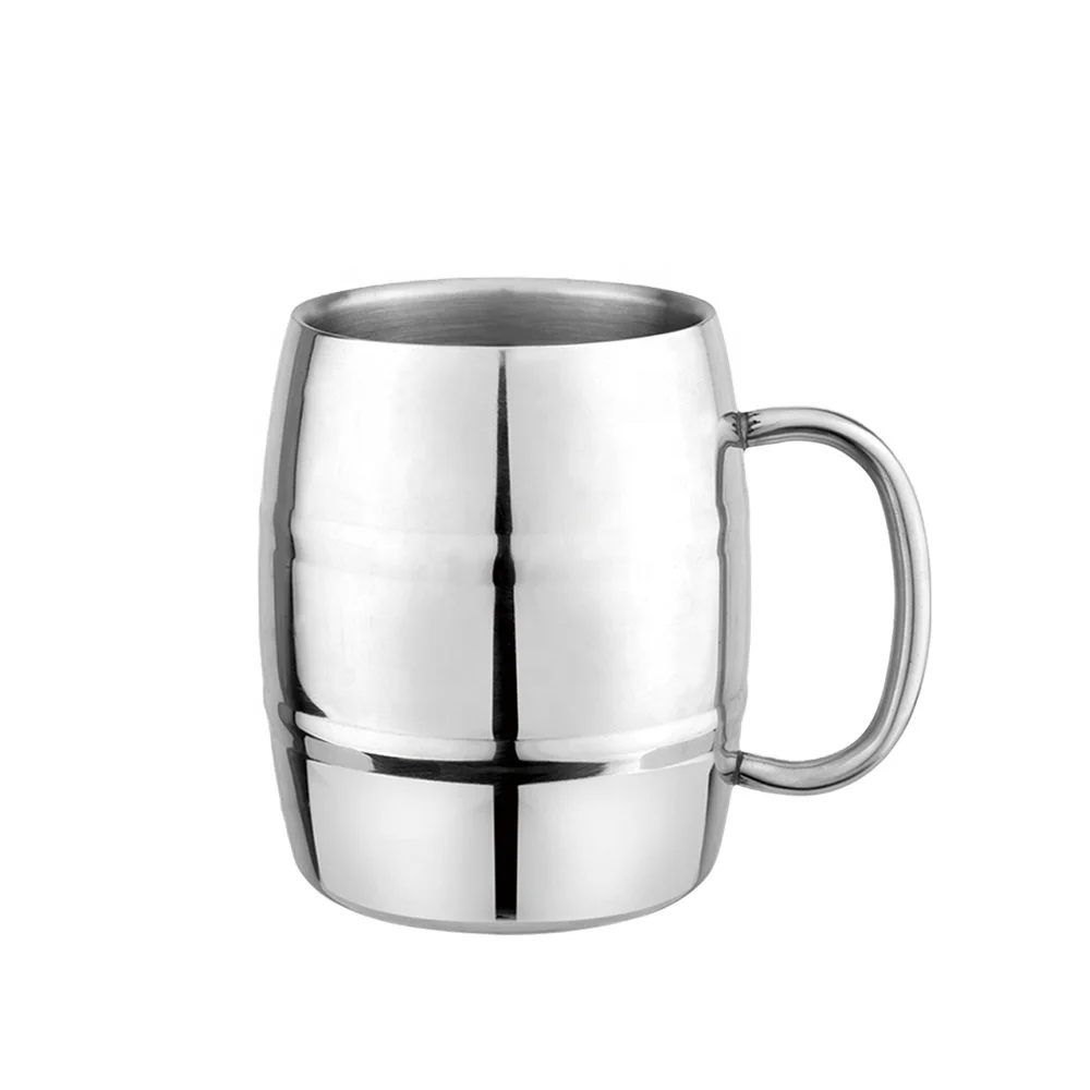 500ml Beer Double Wall Stainless Steel Beer Cup, Coffee Cup Stainless Steel Mug, Beer Mugs