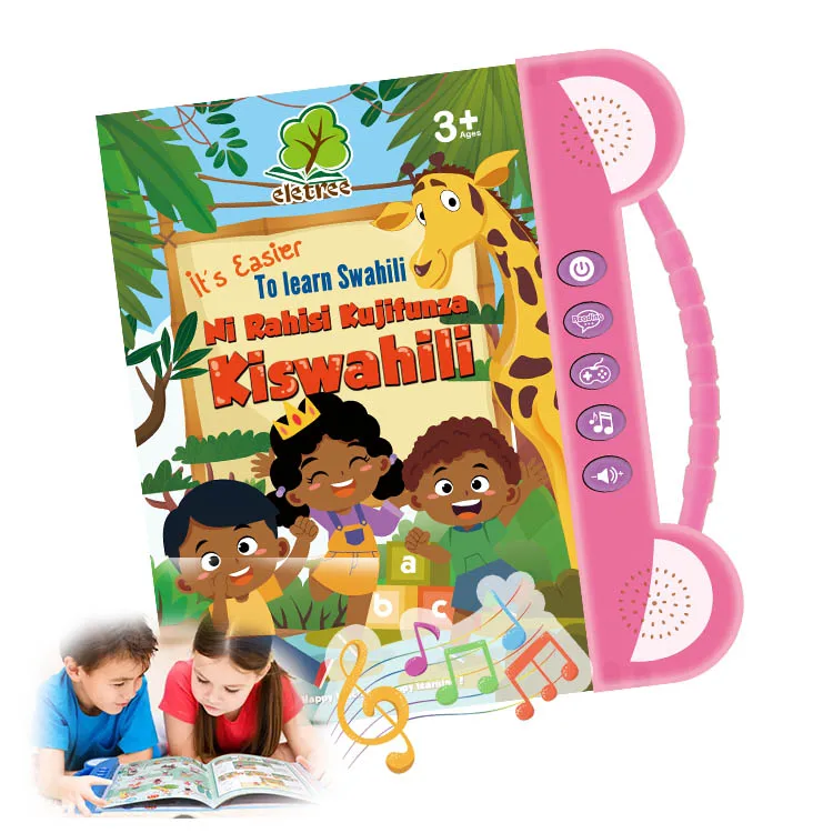 Kids Electronic Learn English Musical Recording Talking Word Sound E Learning Books In Swahili Language