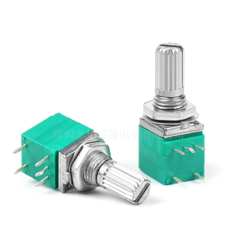 5pin | RV097NS B100K 104  Single Audio Power Amplifier Adjustable Potentiometer RK097 Handle length 15MM