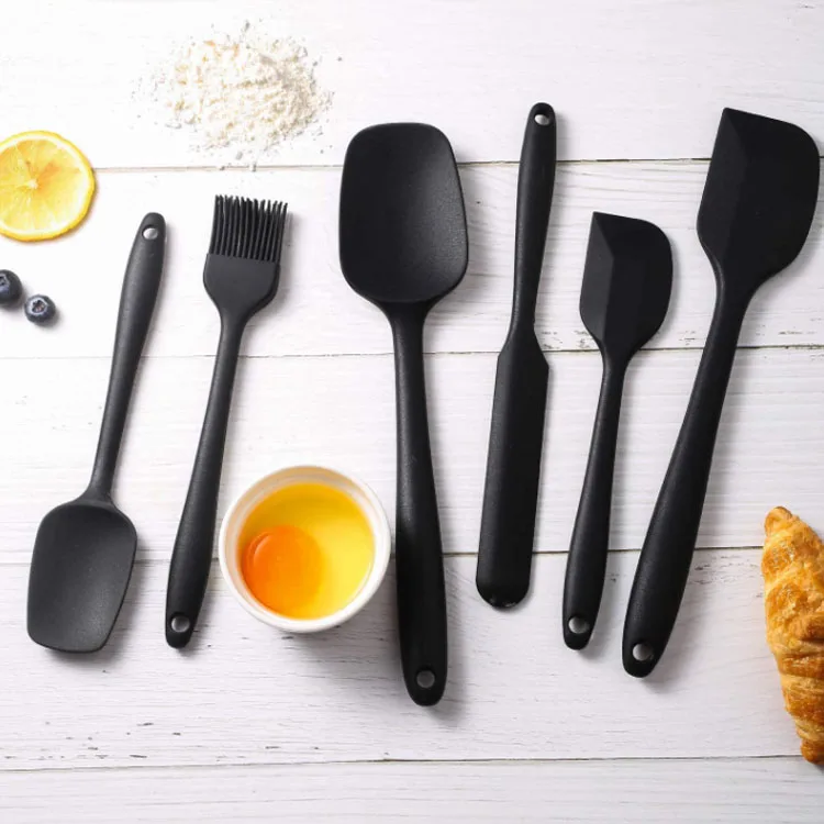  6 Piece Non-stick Spatula Oil Brush Food Grade Silicone Kitchenware Utensils Set Baking