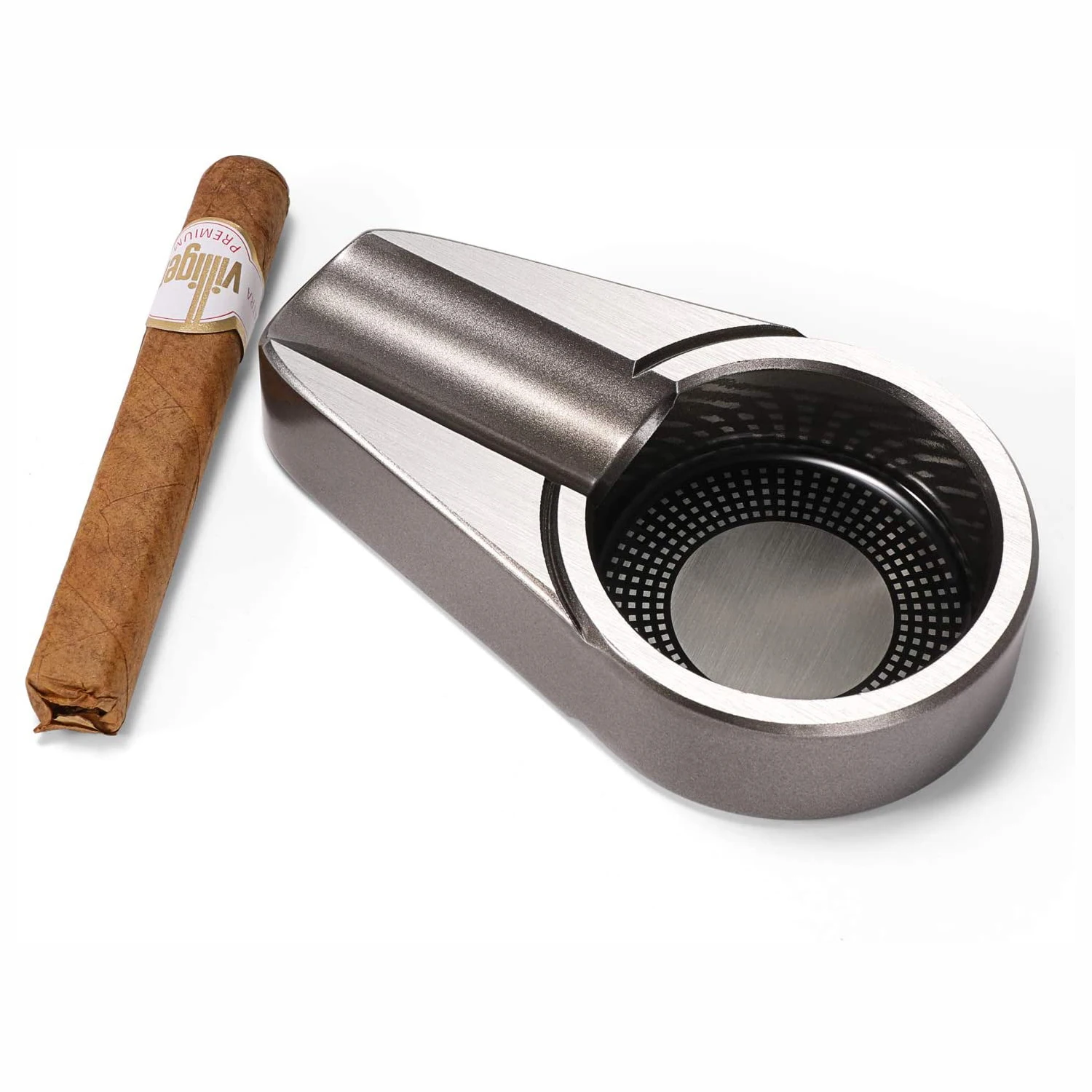 Custom Cigar Ash Tray Stainless Steel Aluminum Metal Ashtray Cigar