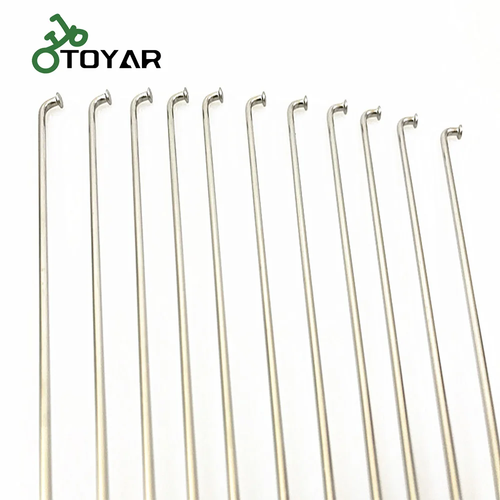 Toyar Stainless Steel Bicycle Spoke With Nipple 8G-14G 60mm-308mm Customized bicycle accessories for mountain bike