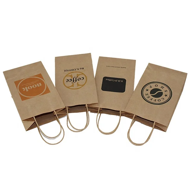 Bottom Craft Paper Bag Making Production Machine With Handles and Custom Logo China Wholesale Kraft Bags for Packaging