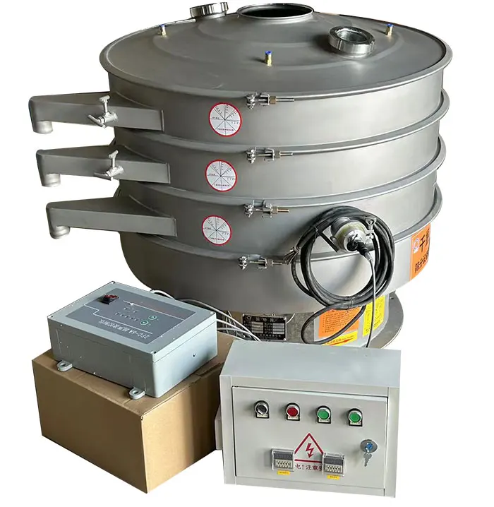 Qianzhen 50 micron circular Ultrasonic meat bone meal vibrating Screen Machine Separating