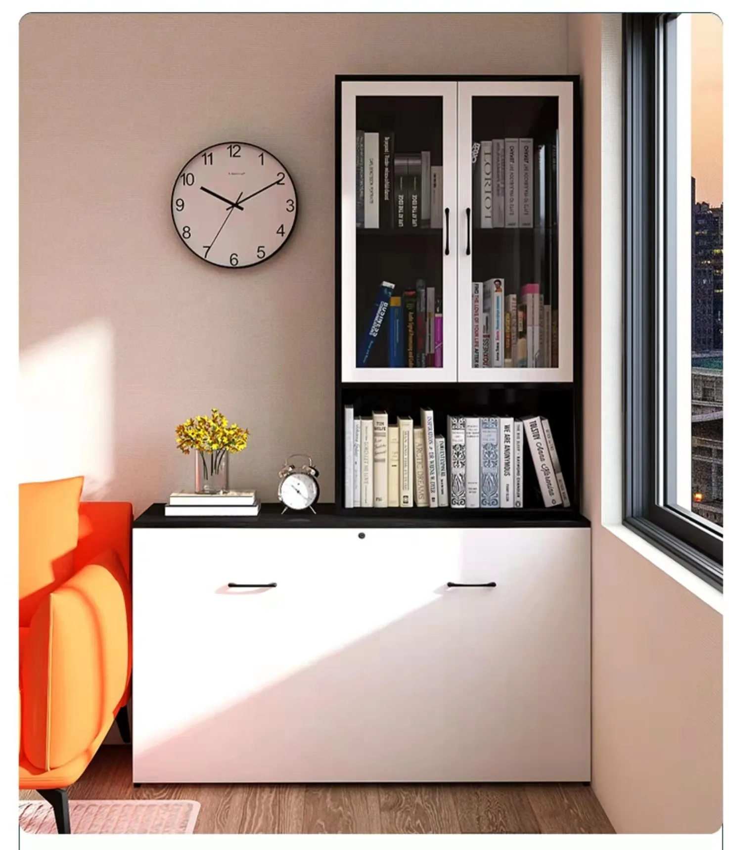 factory free design Modern Multifunction space saving wall bed horizontal murphy bed folding transformer bed