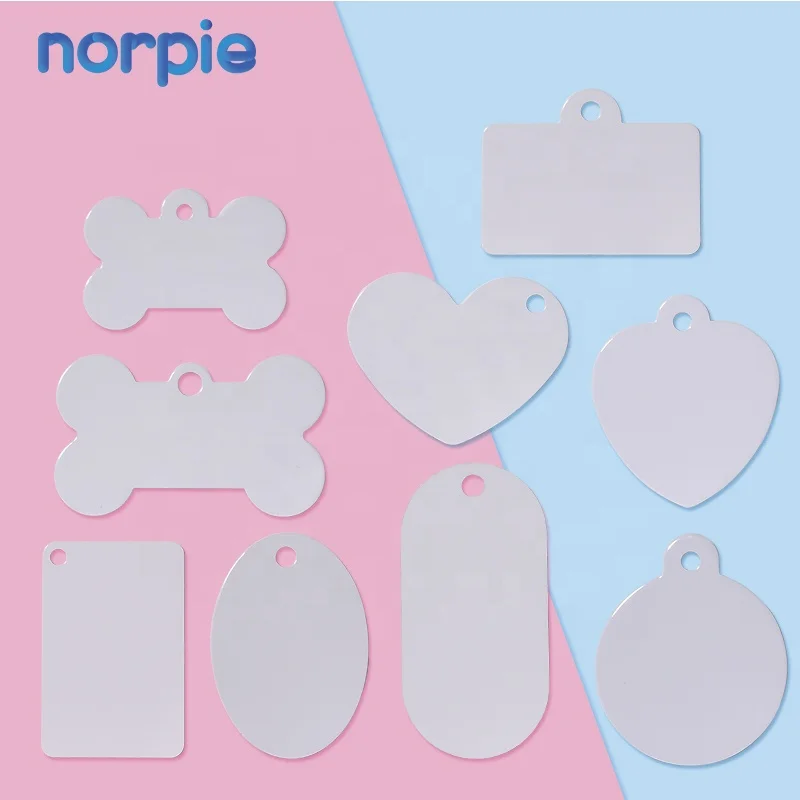 Wholesale Dog Tag Sublimation Aluminum Blank Dog ID Blank Pet Cat Tags