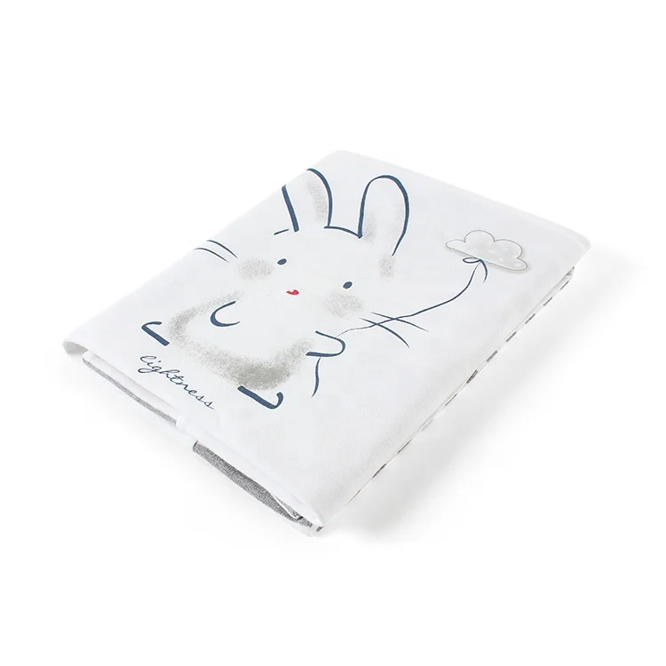 Wholesale Custom Logo Printing Toddler Boys Girls Blanket Unisex Cute 100% Cotton  Infant Babi Sheets Baby Swaddle Blankets