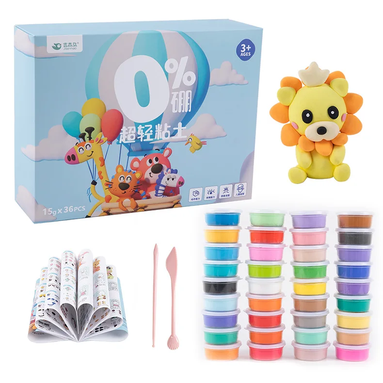 Creative air dry clay kits 36 colors magic air dry clay toy for kids DIY art air dry clay