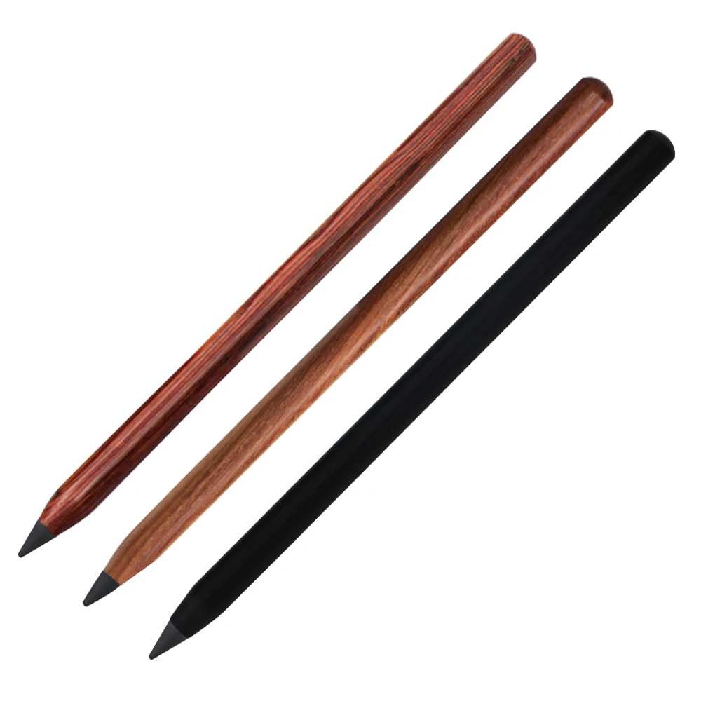 Cheap Matite Lapiz Inkless Pencil Brand Name Engraved Wooden Barrel Erasable Pencils Beta Endless Pencil