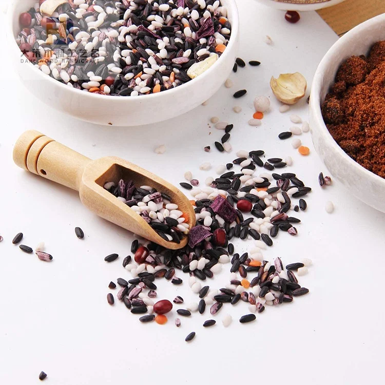 Mini Wooden Spoon Kitchen Seasoning Coffee Bean Wood Spoons for Bath Salt Kids Toy