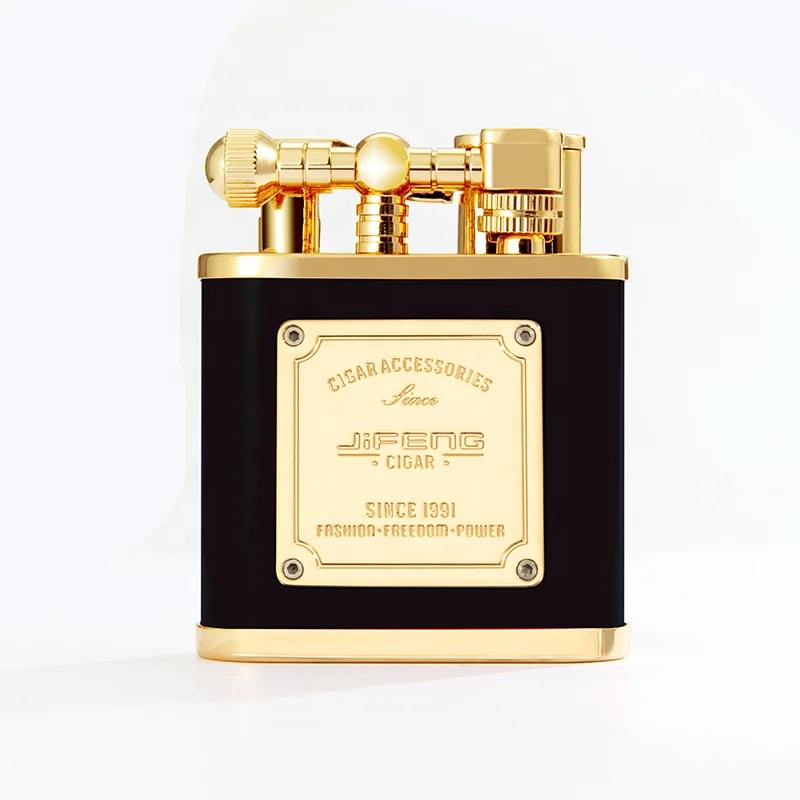 JIFENG JF-110 French elegant style beautiful color big size table torch lighter for cigar shop and business gift cigar lover