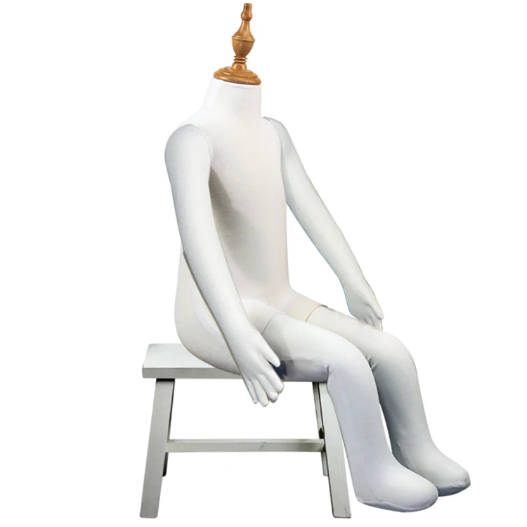 Fashion soft hands decorative vintage faceless life like clothes full body size realistic child mannequin